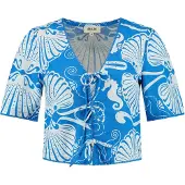 Shiwi Bluse 'Imke Sea Perl' royalblå / hvid