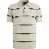 Vanguard Strikket Poloshirt Stribet Beige åle