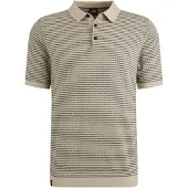 Vanguard Strikket Poloshirt Print Beige måle