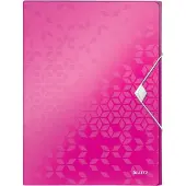 Leitz WOW - Boksfil - rygbredde: 30 mm - for A4 (210 x 297 mm) - kapacitet: 250 ark - metallisk pink