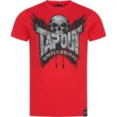 TAPOUT Bluser & t-shirts 'Creston' grå / rød / sort