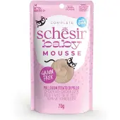 Schesir Baby Mousse 12 x 70 g - Kylling med kyllingelever