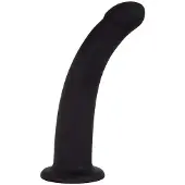 Vuxen Black Silicone Semi Realistic Dildo - Large