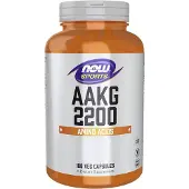 Now , AAKG 2200, 180 Veg Kapsler (550 mg per Kapsel)