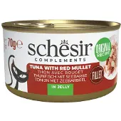 Schesir tun med multe (gelé) vådfoder til katte (dåse)