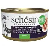 Schesir tun med tandbrasen (gelé) vådfoder til katte (dåse)
