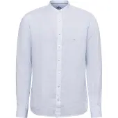 Fynch&Hatton 15046168 Linen Fine Stripe Skjorte Med Lange ærmer