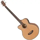 Gear4Music Elektro Akustisk Basguitar fra Venstrehånds
