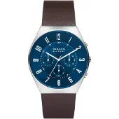 Skagen Herreur SKW6842 Grenen Chronograph Blå/Læder Ø37 mm