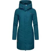Ragwear Vinterfrakke 'Jannisa' brun / mørkegrøn / sort / hvid
