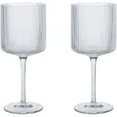 Ferm Living Ripple rødvinsglas 32,5 cl 2-pak Clear