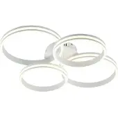 QAZQA Loftlampe hvid inkl. LED 3-trins dæmpbar 4-lys - Navara