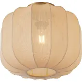 QAZQA Japandi loftslampe guld med beige skærm - Pluni
