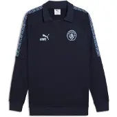 Puma Manchester City KING Drill Top Men, Sport, Deep Navy/Light Blue, XL