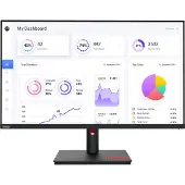 Lenovo ThinkVision T32p-30 - LED-skærm - 31.5 - 3840 x 2160 4K - IPS - 350 cd/m² - 1000:1 - HDR10 - 4 ms - HDMI, DisplayPort, USB-C - ravnsort