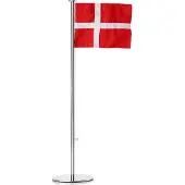 Zone Denmark Bordflag Zone Ø9x40 cm Dannebrog Rustfri Stål Blank