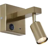 QAZQA Moderne Væglampe Guld med USB-C Justerbar - Rex