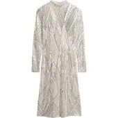 Superdry Superdrytil kvinder. W8011775A Sølv Ls kjole (L), Sølvfarvet, Party, Polyester, Lange ærmer