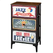 Max Home Vintage-retro Kommode 3 Skuffer