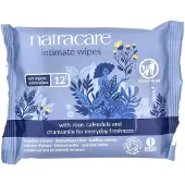 Natracare , Bløde Organiske Bomuld Intime Wipes, 12 Wipes