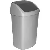 Curver affaldsspand Swing Top 25 L 34 6x27 8x51 1 cm (tumsi farve, sølv) 3253923986631