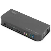 Digitus KVM Switch, 2-Port, 4K60Hz, 2xDP in, 1xDP/HDMI out