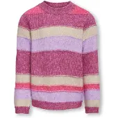ONLY GIRLS Pullover 'ELAINE' beige / orkidee / lyselilla / pink