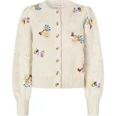 Dea Kudibal Cardigan ecru / blå / brun / gul