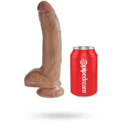 King Cock Dildo med Pung 26 cm - Solbrændt