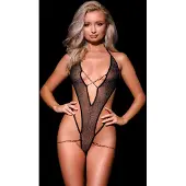 Vuxen SORT G-STRNEGS-BODY MED GLIMMER
