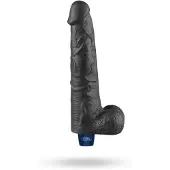 Vuxen Rechargeable Vibrating Dildo Black 27,2 cm