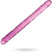 Vuxen 44.5 cm Realistisk Dobbeltdildo - Lyserød