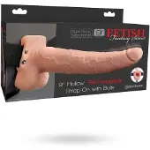 Fetish Fantasy Hollow Rechargeable Strap-On With Balls - 23 cm