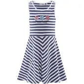 Happy girls Kjole navy / hvid