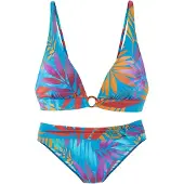 LASCANA Bikini blå / lyselilla / orange / rød