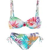 LASCANA Bikini turkis / orange / rød / hvid