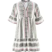 Happy girls Kjole khaki / pink / hvid