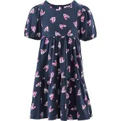 Happy girls Kjole navy / mørk pink / hvid