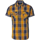 KOROSHI Skjorte navy / okker