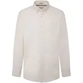 Pepe Jeans Pepe Jeanstil mænd. PM308728 Manley-skjorte hvid (L), Casual, Bomuld, Lange ærmer
