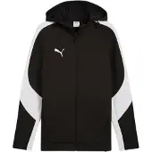 Puma Hættetrøje teamEVOSTRIPE - Sort/Silver/Hvid, størrelse Medium
