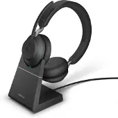 Jabra Evolve2 65 Link380c MS Stereo Stand Black