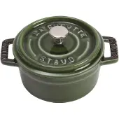 Staub La Cocotte rund gryde støbejern 0,25 L Basilikum grøn