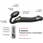 Strap-On-Me Vibrating Bendable Dildo - Black Large