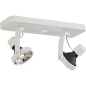 QAZQA Design loftspot hvid GU10 70mm 2-lys justerbar - Vo