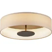 QAZQA Moderne loftslampe beige stof inkl. LED 3-trins dæmpbar - Bredow