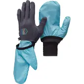 Black Diamond - Trail running tøj - Deploy Wind Hood Gloves Carbon-Glacier til UnisexNylon - Størrelse S - Blå