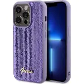 GUESS Sequin Script Metal-etui til iPhone 14 Pro - lilla