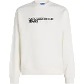 Karl lagerfeld JEANS Sweatshirt 'ESSENTIAL' sort / hvid
