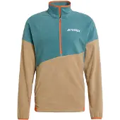 Adidas Herre Terrex Multi Climawarm Fleece Anorak Preloved Teal/Cardboard/Semi Impact Orange
